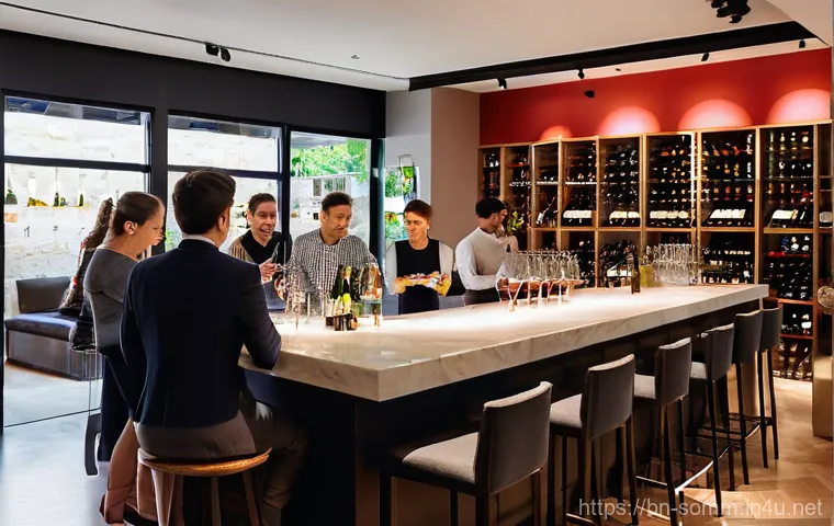 와인 바 개업 준비 팁 - **Prompt 1: "A cozy and elegant vintage European-themed wine bar interior at dusk. The space feature...