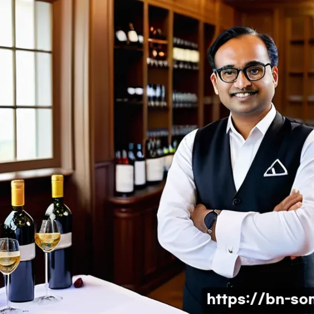 소믈리에 협회 가입 방법 - A professional Bengali sommelier attending a wine tasting workshop, dressed in formal attire with a ...