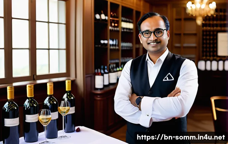 소믈리에 협회 가입 방법 - A professional Bengali sommelier attending a wine tasting workshop, dressed in formal attire with a ...