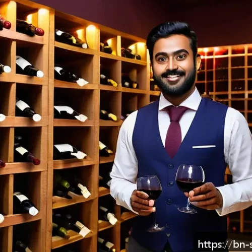 소믈리에 실무 교육 프로그램 추천 - A professional Bengali sommelier in a stylish wine cellar, attentively explaining the subtle taste d...